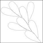 Quilting ruler  - Shape NP-P02-3 Usage examples 